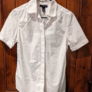 NWOT Lands'End White Blouse